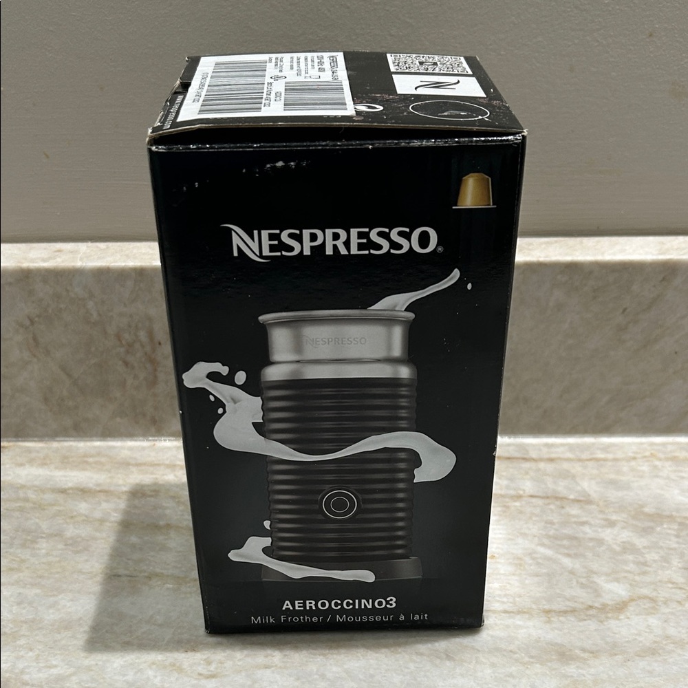 Nespresso Aeroccino3 Black Milk Frother